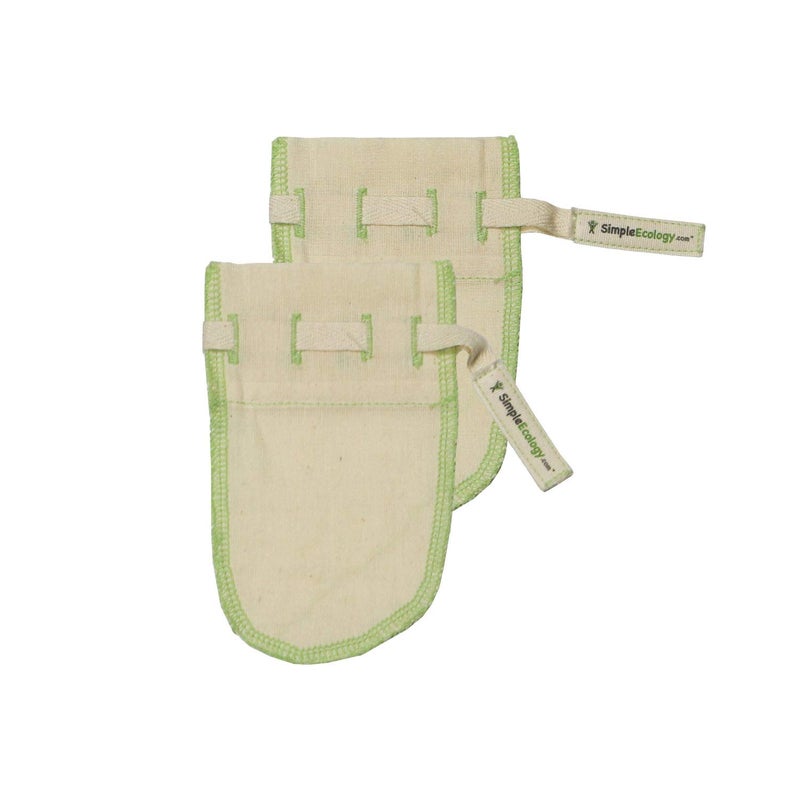Simple Ecology Organic Cotton Fine Mesh Muslin Straining Bags â€“ Reusable, 100% Natural, Microplastics-Free Tea Infuser Bags (XS 2 Pack) for Loose Leaf Tea & Herbs - Image 1